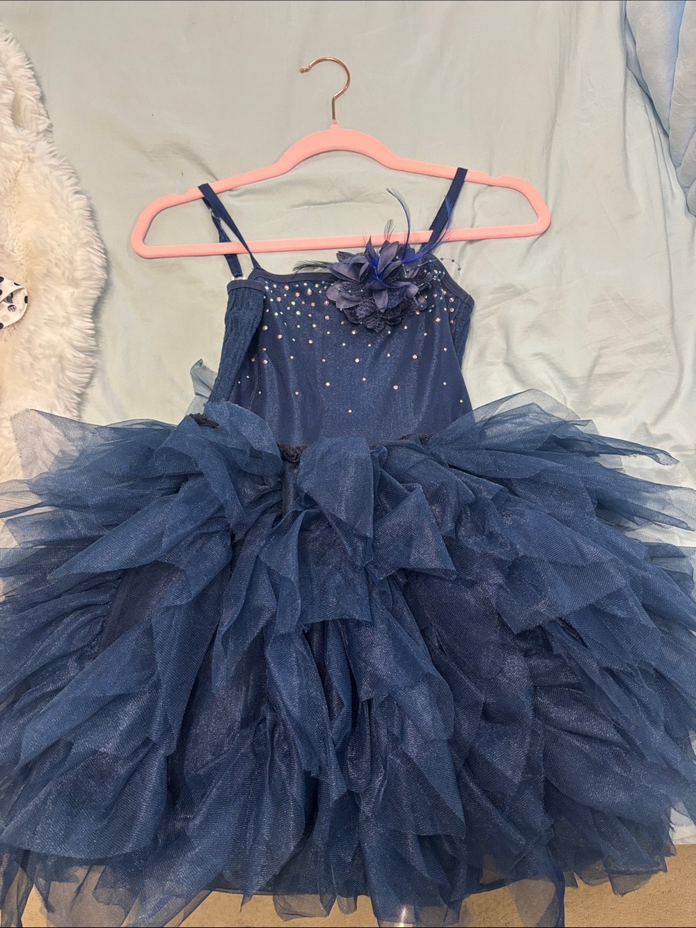 Ooh! La, La! Couture Dress- in great condition w/matching hair bow